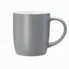 Comércio Exterior Caneca Cinza Esmaltada Colorida 11oz, Copo de Água Cerâmico de Alta Qualidade, Presente Comemorativo Personalizado de Feriado, Caneca de Leite