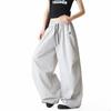 Pantalones de Chándal Ligeros de Pierna Ancha Estilo Americano para Mujeres y Hombres, Pantalones Cargo de Paracaídas Plisados de Verano con Caída, Pantalones Largos Casuales Versátiles Sueltos