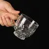 Conjunto de 6 Copos de Café de Vidro Estilo Europeu para Uso Doméstico com Alça Conjunto de Copos para Chá com Leite Presente de Celebração para Loja