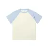 Camiseta raglán de peso pesado AG260 g, a juego de colores, guía de llegada, algodón peinado, manga corta, algodón estampado, camiseta corta de algodón