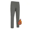 Calças Casuais Masculinas com Cintura Elástica para Uso Externo Calças Masculinas de Veludo Quente Outono e Inverno Novas Calças Retas Espessas à Prova de Frio