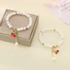 Pulsera con Colgante Serie Frutas Diamante Dulce Creativo Moda Verano Fresca Cuentas Resina Lichi Pieza de Mano