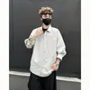 Camisa Masculina de Manga Longa Estilo Hong Kong Nova Versátil Cor Sólida Casual Camisa Ins Japonês Retro Outono Tendência Jaqueta