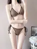 Traje de Baño Bikini para Mujer, Estilo Sexy de Chica Caliente, Venta Directa de Fábrica, Traje de Baño de Tres Piezas, Modelo Nuevo, Comercio Exterior, Transfronterizo, Estilo Europeo y Americano, de Dos Piezas