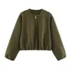 Moda Versátil Suave Chaqueta Bomber Nueva de Otoño 2026 Casual Holgada Adelgazante Abrigo Corto para Mujer