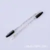 Pincel duplo para cílios e lábios Beiqili, cabo de cristal descartável, pincel para sobrancelhas e cílios, ferramenta de beleza e maquiagem, em estoque