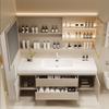 Nuevo lavabo integrado con sensación de piel crema lavabo de piel lavabo lavabo de baño combinación lavabo inodoro