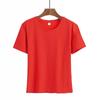 Camiseta de manga corta de ropa de Shopee para mujer 2020 nueva versión coreana holgada de cuello redondo color sólido top acepta logo