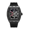 Marca Zido Moda Casual Dominante Completamente Automático Cuarzo Hueco Luminoso Resistente al Agua Guerrero Negro 1707 Reloj de Pulsera para Hombre