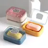 Caixa de Sabão Criativa com Tampa para Drenar Água, Portátil para Banheiro de Dormitório Estudantil, Suporte de Sabão para Banheiro Doméstico com Tampa Flip