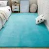 Alfombrilla Moderna Nórdica de Color Sólido de Coral para Mesa de Café de Sala de Estar Alfombra Decorativa para el Hogar Mesita de Noche Sofá Completamente Antideslizante Aislante de Sonido