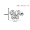 Borboleta de Cristal de Gelo Hensen Simples e Versátil Design de Borboleta em Camada Dupla Liga de Titânio Piercing de Cartilagem da Orelha Brinco