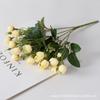 Simulación de un pequeño capullo de rosa verde, 15 cabezas, mini ramo de flores artificiales para decoración de hotel, boda y hogar.