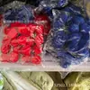 Bolas Rojas y Azules, Servicio Conmemorativo, Ceremonia de Despedida Funeraria, Pompones Rojos para Nietos, Pompones Azules, Suministros Funerarios, Tarjetas de Piedad Filial de Gasa Negra