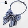 Gravata com zíper preguiçoso feminina versátil para trabalho formal masculina gravata borboleta dupla camada gravata pequena feminina gola listrada flor