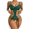 Comércio exterior novas explosões europeias e americanas Amazon sexy lingerie renda transparente tentação macacão sexy perspectiva suspensórios