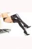 Meias Sexy de Couro Patentado para Comércio Exterior Meias de Couro Sexy Acima do Joelho com Renda Meias de Couro Meias para Adultos