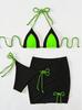 Traje de baño de comercio exterior europeo y americano Venta al por mayor transfronteriza Conjunto de bikini de tres piezas Traje de baño para mujer Bikini Moda europea y americana