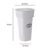 Cubo Refrescador de Flores de Agua Profunda Tamaño Grande Engrosado Floristería Francesa Flores Frescas Altura 50cm Estilo Coreano Cubo Refrescador de Flores Extra Grande