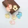 Colgantes de Joyería Esmaltada de Aleación Lindos Dibujos Animados Ropa de Bebé Biberón Pie de Bebé Accesorios para Pulsera Collar Colgante