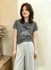 Camiseta de Algodão Canelado Guangzhou Treze Fábricas 220g para Mulheres, Direto da Fábrica, Top de Manga Curta Slim Fit, Exclusivo de Verão para Atacado
