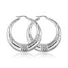 Pendientes retro franceses de acero inoxidable hueco con superficie pulida galvanizada, personalidad de bambú, textura cuadrada, pendientes metálicos