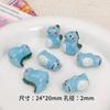 Cuentas sueltas de cerámica pintadas a mano de dinosaurio lindo, cuentas hechas a mano para bricolaje, pulsera con cuentas, colgante, material para joyería, accesorios