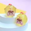Llavero luminoso de gelatina con 12 adornos de animales de dibujos animados para múltiples hermanas, colgante DIY, temblores en vivo.