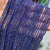 Cuentas Mimi de oro azul de 2-4 mm, cuentas redondas finas y brillantes, mini cuentas, cadena de clavícula DIY con cuentas