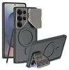 Adecuado para Samsung S25Ltra Soporte de Lente Cuero Liso Funda de Teléfono Magnética Integrada Carga Inalámbrica Magsafe Succión Magnética Funda de Cuero