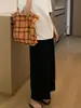 Falda de Maternidad Estilo Nuevo 2025 para Mujer Verano Sin Banda de Soporte No Aprieta el Vientre Falda Larga de Cola de Pez de Longitud Media Ropa de Verano