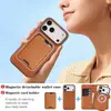 Compatible con funda de teléfono magnética tres en uno para iPhone 18, funda con ranura para tarjetas para Samsung S26, cubierta con soporte abatible para carga inalámbrica