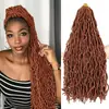 Cabello para crochet de rastas largas, cabello suave para crochet de locs, extensiones de cabello de fibra sintética tipo gusano, venta al por mayor desde el fabricante