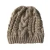 2018 más vendido europeo y americano ebay AliExpress sin etiqueta CC gorro de punto para coleta gorro de lana trenzado para mujer