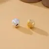 Proceso de Galvanoplastia de Plata de Ley S925 Cuentas Espaciadoras de Hoja Brillantes Cuentas Talladas Mate Accesorios para Collares Hechos a Mano para DIY