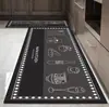 Novos tapetes de piso de cozinha de terra de diatomáceas, absorventes, resistentes a óleo e antiderrapantes, adequados para uso doméstico, design longo em tira para entradas, secagem rápida e fáceis de limpar