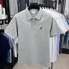 100% Algodón Mercerizado 2026 Nueva Camiseta de Verano para Hombre de Manga Corta con Cuello Polo de Algodón Puro de Alta Gama para Hombre