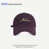 Gorra de béisbol de algodón lavado de moda y versátil con bordado de letras para mujer con circunferencia de cabeza grande, hace que la cara parezca más pequeña, gorra de pico para hombre
