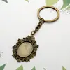 Llavero de Piedra del Tiempo 25*18mm Base para Llavero DIY Personalizado Colgante Creativo de Aleación Base Anillo de Metal Llavero Conmemorativo
