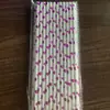 Gran número de pajitas de papel desechables al por mayor pajita con bronceado pajita color oro rosa pajita de estrella de cinco puntas de lunares fiesta