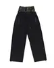 Calça Casual de Rua Feminina Estilo Preguiçoso Y2K Outono e Inverno Calça Dupla Camuflada Retrô Cintura com Cordão Calça Reta Fashion