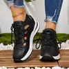Sandálias Femininas Novas Baotou com Tiras Cruzadas 2026 Vazadas Respiráveis Sapatos Femininos Comércio Exterior Tamanho Grande Plataforma Cadarço Sapatos Femininos