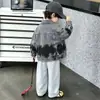 Chaqueta de mezclilla de otoño para niños, talla pequeña y mediana, con cuello pequeño, corte holgado, casual, versátil, a la moda, moderna, elegante, chaqueta de manga larga