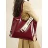 Bolsa Tote Feminina Grande Capacidade Bolsa de Braço 2025 Nova Bolsa Vermelha para Noiva Bolsa Retro para Casamento Disponível para Uso Diário