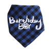 Aminger Pet Novo Xadrez Britânico Pet Strap Triangle Towel Série de Aniversário Gatos e Cães Cachecol Dupla Face Dupla Face