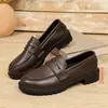 Otoño 2026 Comercio Exterior Transfronterizo Tallas Grandes Cómodos Zapatos de Mujer Nueva Moda Mocasines Casuales Estilo Británico Zapatos Pequeños de Cuero