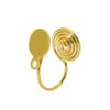 Accesorios para aretes DIY al por mayor color cobre chapado en oro real de 18K clip para oreja gratuito con convertidor de clip para oreja de bobina antimosquitos colgante