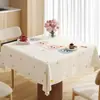 Mantel Cuadrado de Dibujos Animados Impermeable y a Prueba de Aceite Sin Lavar Cubierta Cuadrada para Mesa de Comedor Mesa de Café con Sentido de Atmósfera Mantel de Mesa de Comedor de PVC Resistente al Calor