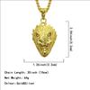Nuevos accesorios de AliExpress, collar con cabeza de lobo de rap hip-hop, colgante de animal con personalidad europea y americana, cadena de clavícula, fabricantes al por mayor.