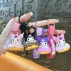 Llavero de Donut Kuromi Electroplateado Lindo Colgante para Bolso Muñeca Llavero Colgante Máquina de Bolas Regalo Pequeño